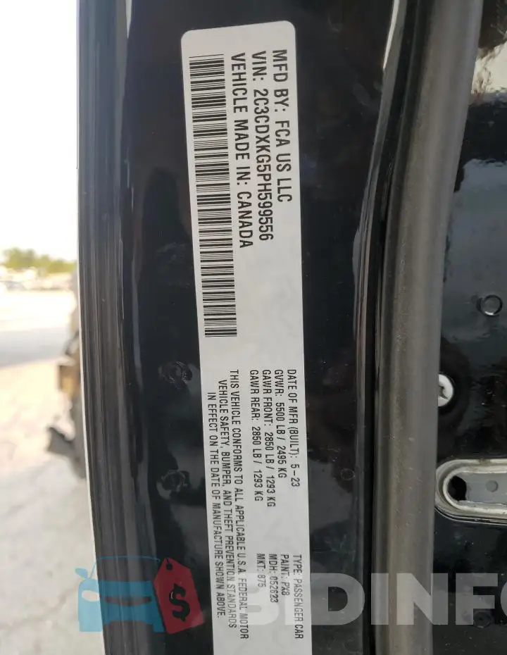 2C3CDXKG5PH599556 Photo# 13