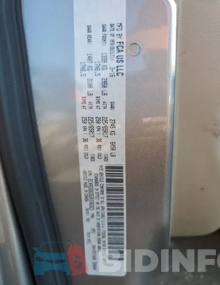 2C4RDGBG5GR336323 Photo# 12
