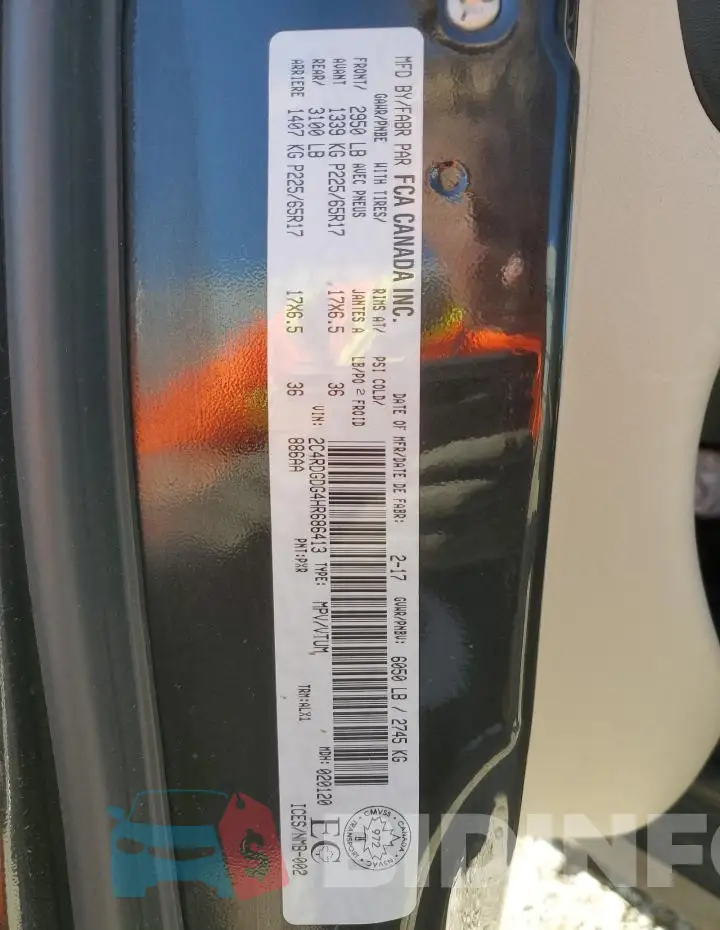 2C4RDGDG4HR686413 Photo# 13