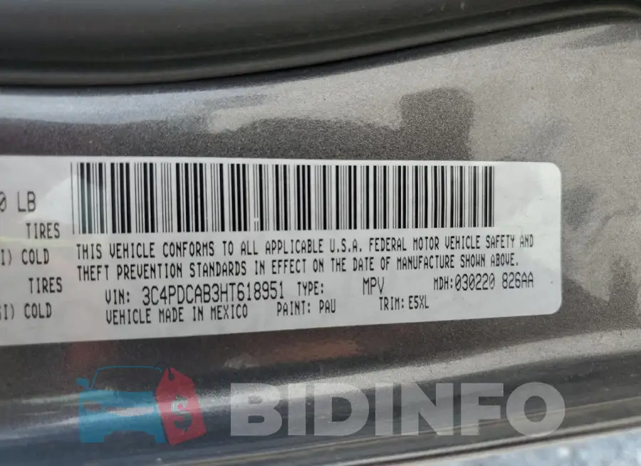3C4PDCAB3HT618951 Photo# 14