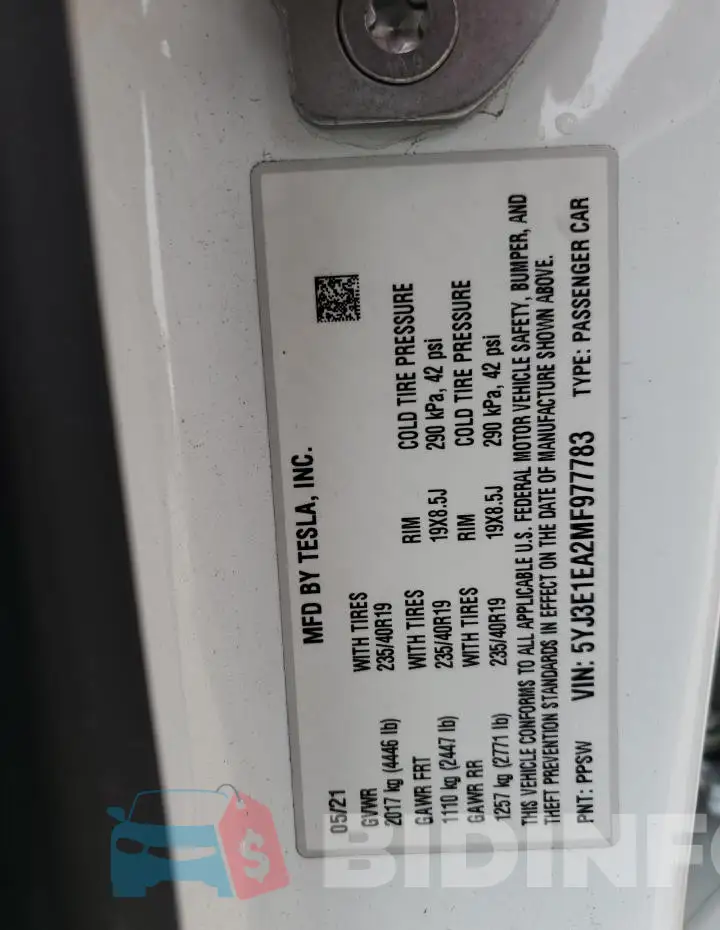 5YJ3E1EA2MF977783 Photo# 12
