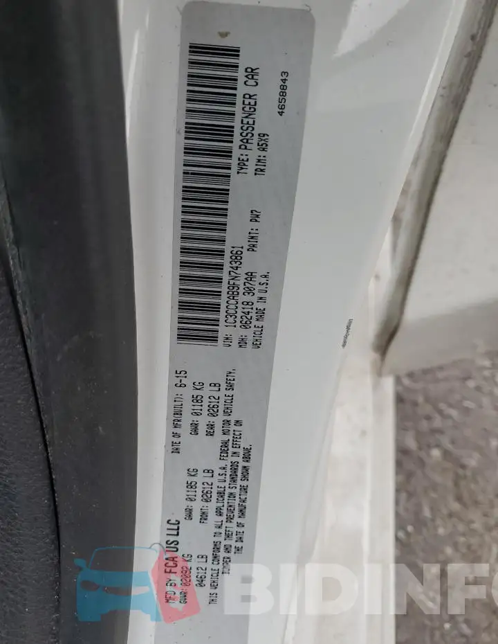 1C3CCCAB9FN743861 Photo# 12