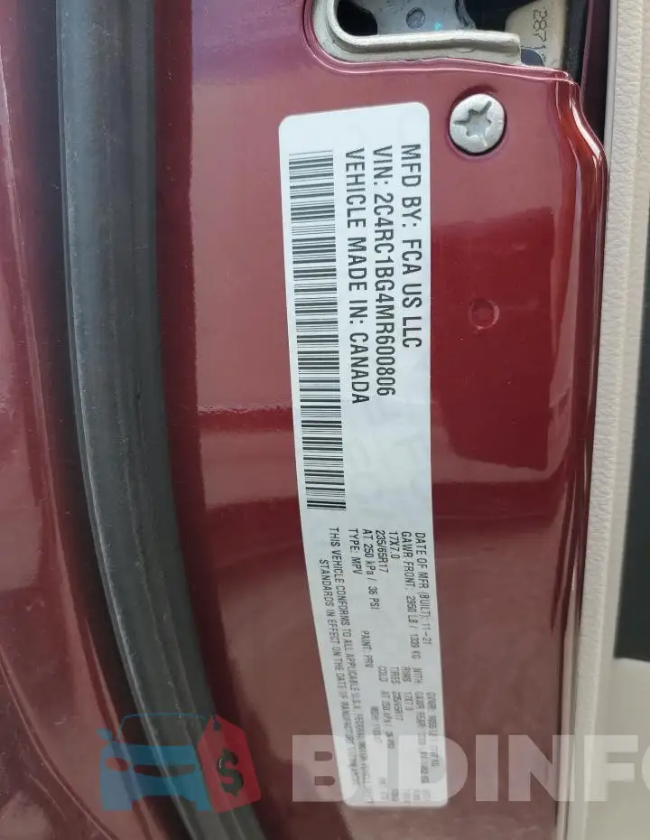 2C4RC1BG4MR600806 Photo# 13