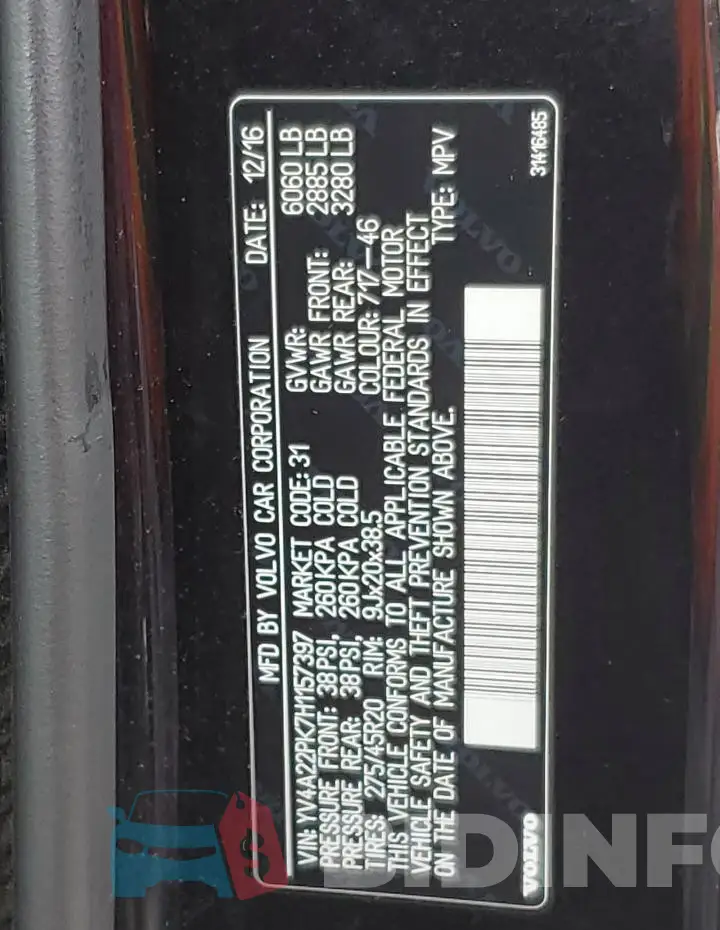 YV4A22PK7H1157397 Photo# 13