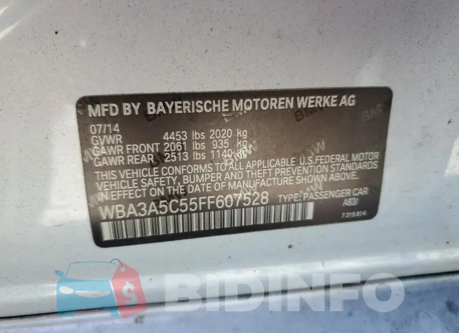 WBA3A5C55FF607528 Photo# 12