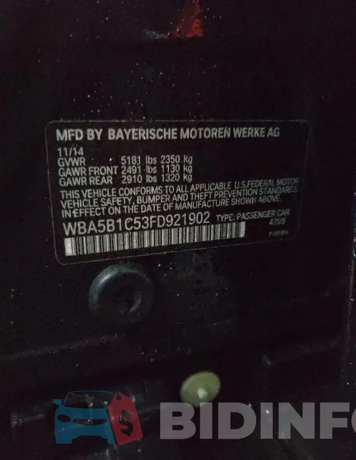 WBA5B1C53FD921902 Photo# 12