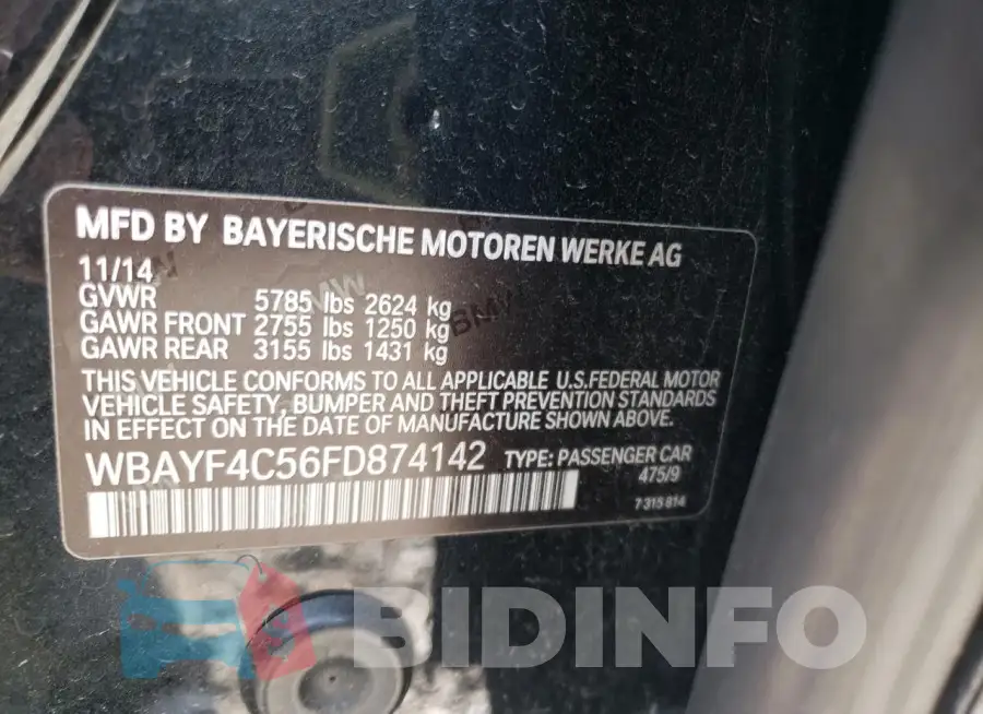 WBAYF4C56FD874142 Photo# 13