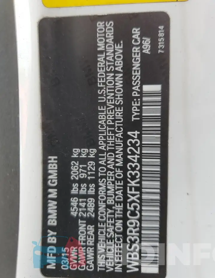 WBS3R9C5XFK334234 Photo# 13