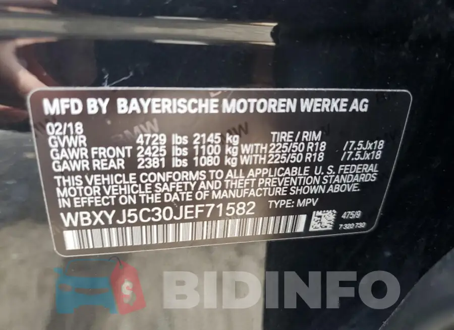 WBXYJ5C30JEF71582 Photo# 13