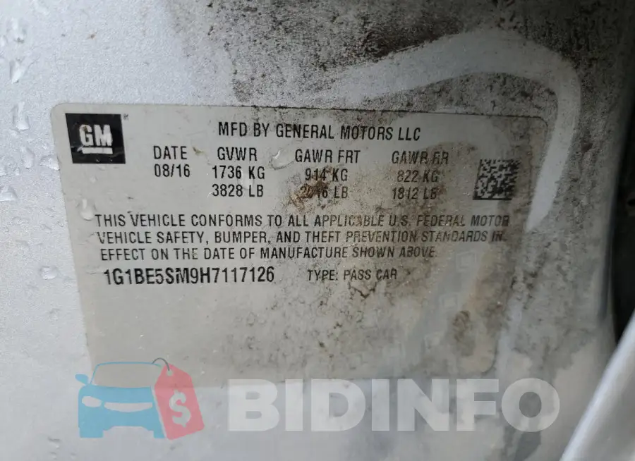 1G1BE5SM9H7117126 Photo# 12