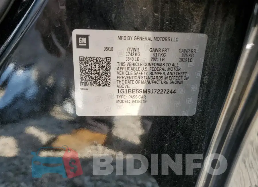 1G1BE5SM9J7227244 Photo# 12
