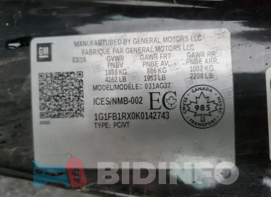 1G1FB1RX0K0142743 Photo# 13