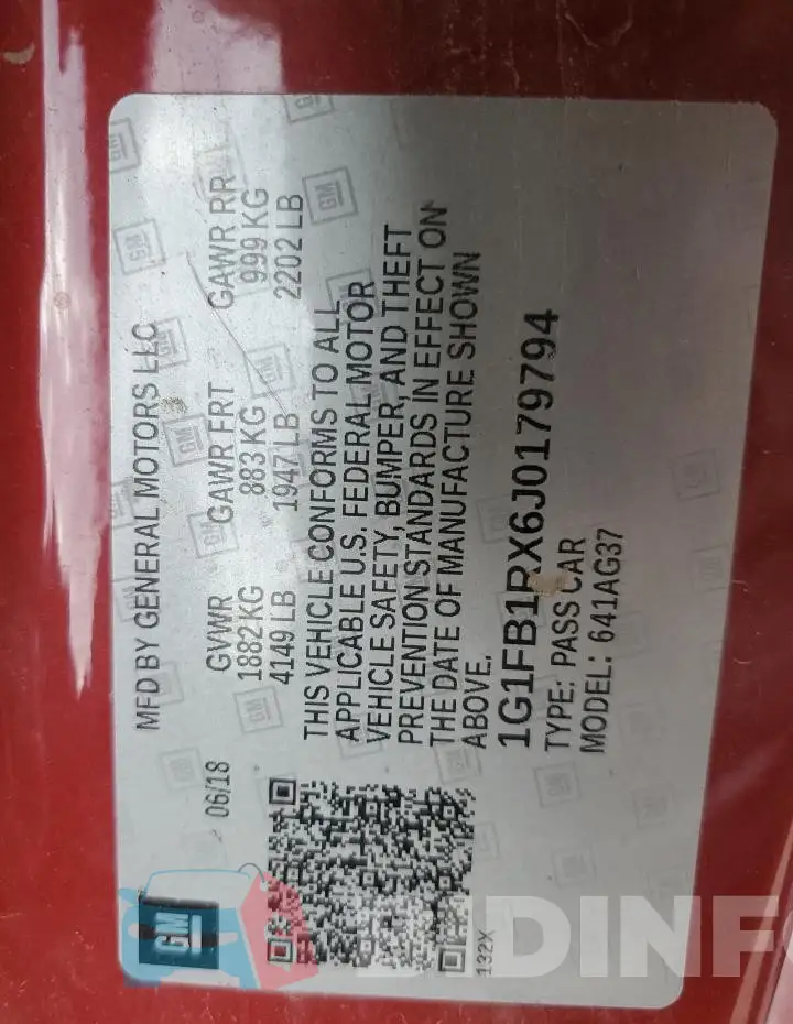 1G1FB1RX6J0179794 Photo# 12