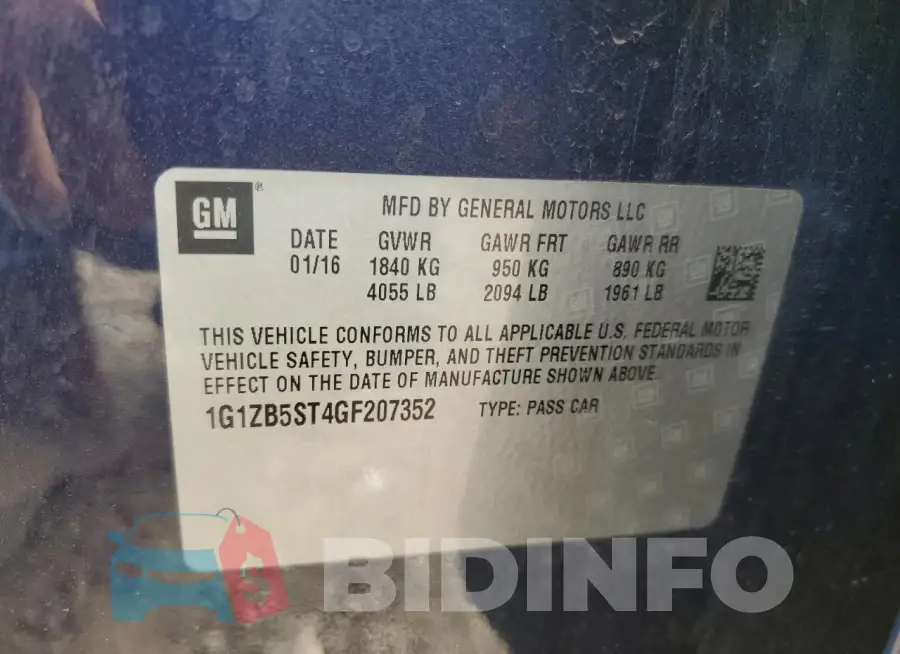 1G1ZB5ST4GF207352 Photo# 12