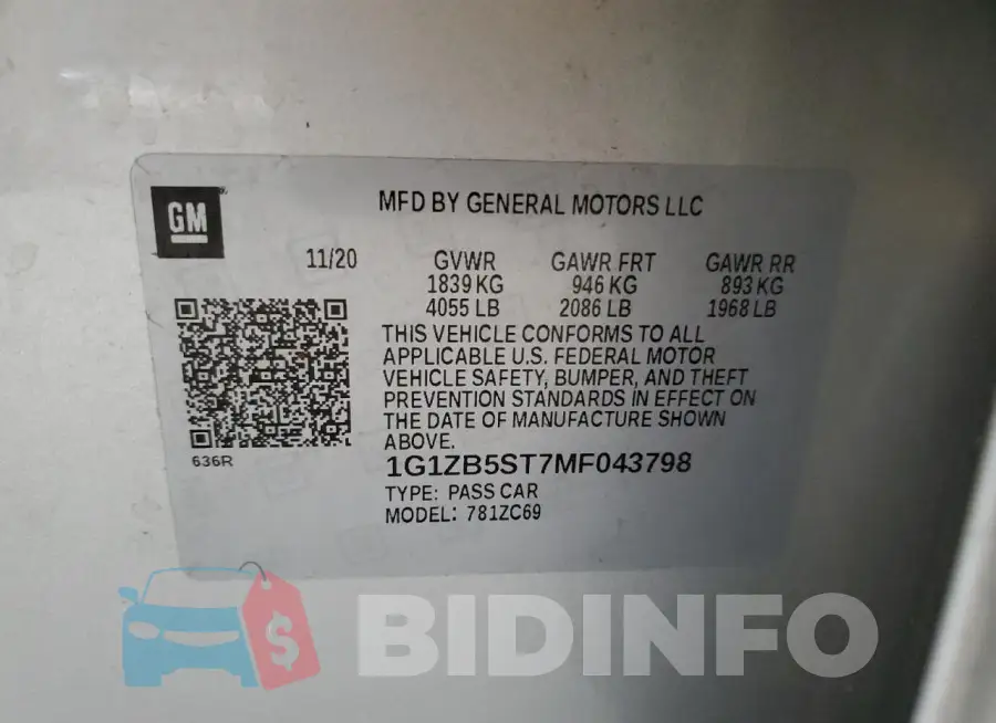 1G1ZB5ST7MF043798 Photo# 12