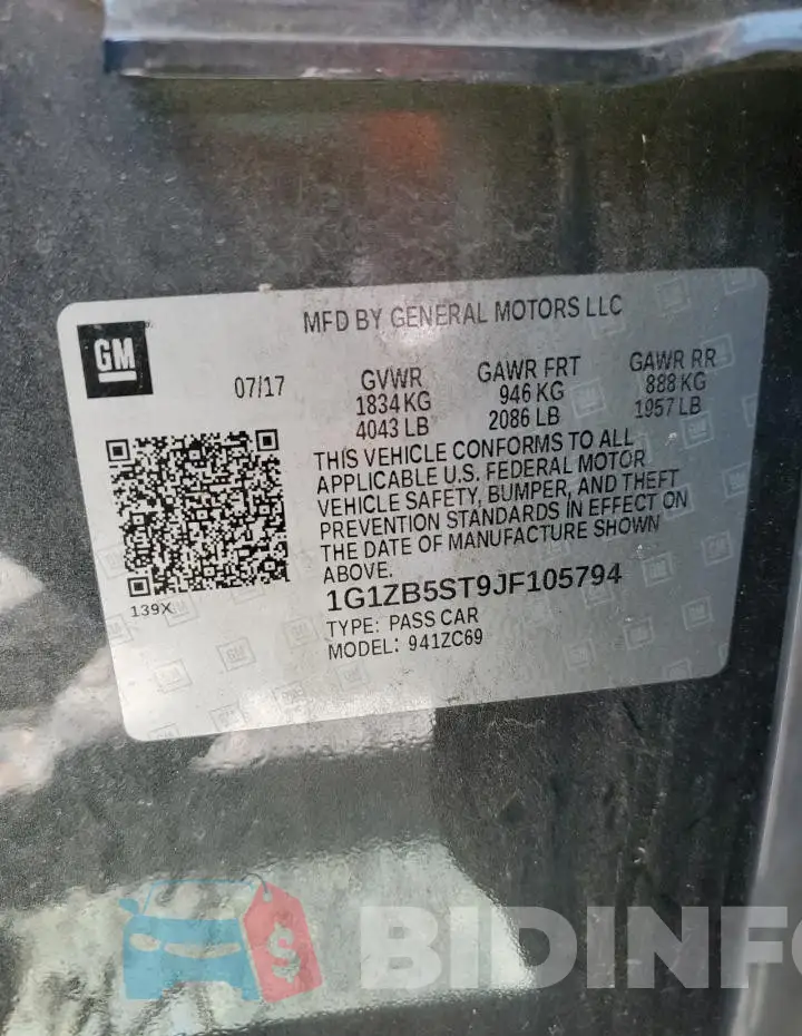 1G1ZB5ST9JF105794 Photo# 12