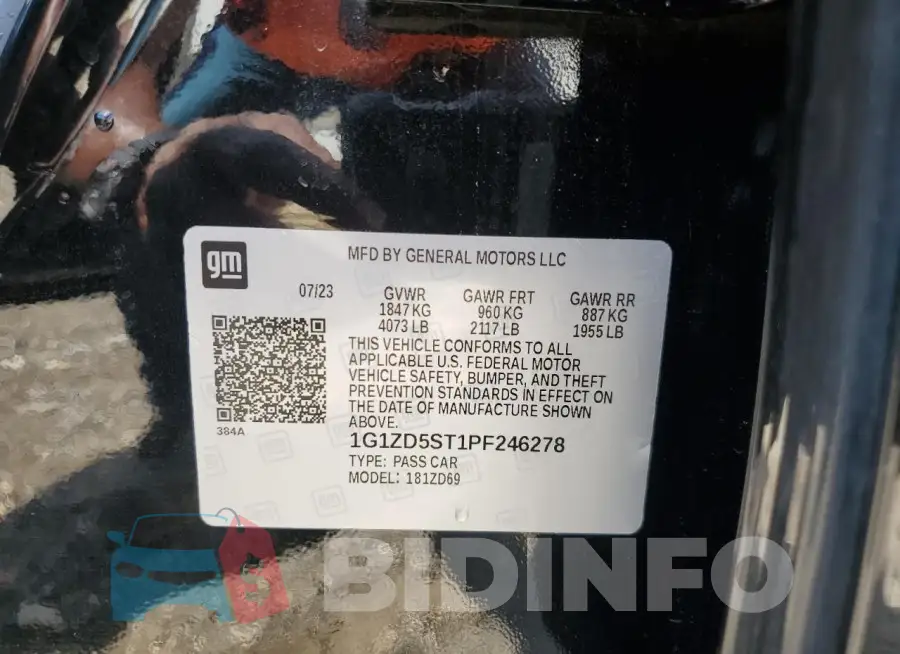 1G1ZD5ST1PF246278 Photo# 13
