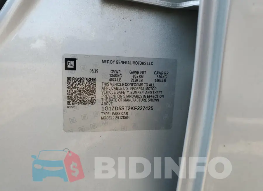 1G1ZD5ST2KF227425 Photo# 12