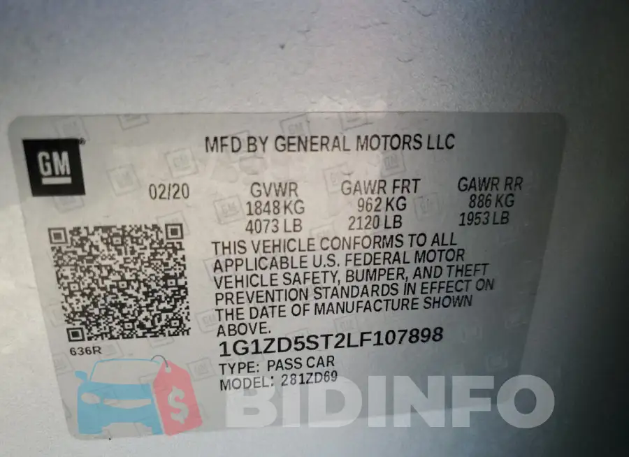 1G1ZD5ST2LF107898 Photo# 12