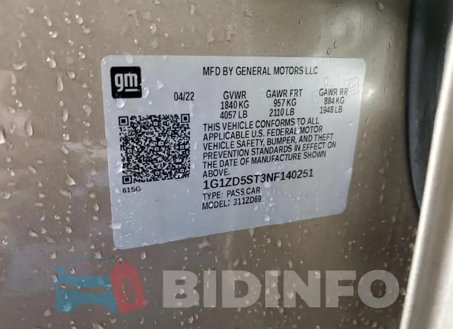 1G1ZD5ST3NF140251 Photo# 13