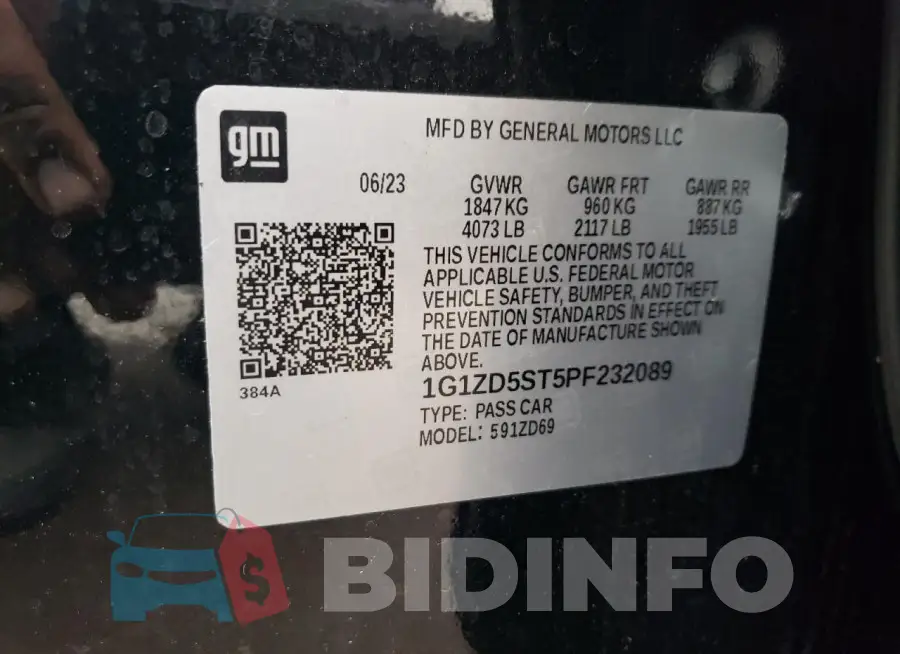 1G1ZD5ST5PF232089 Photo# 13