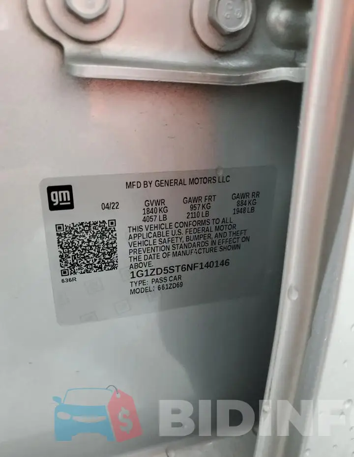 1G1ZD5ST6NF140146 Photo# 13