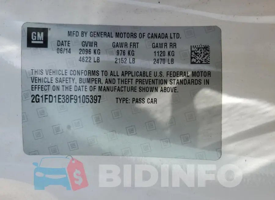 2G1FD1E38F9105397 Photo# 13