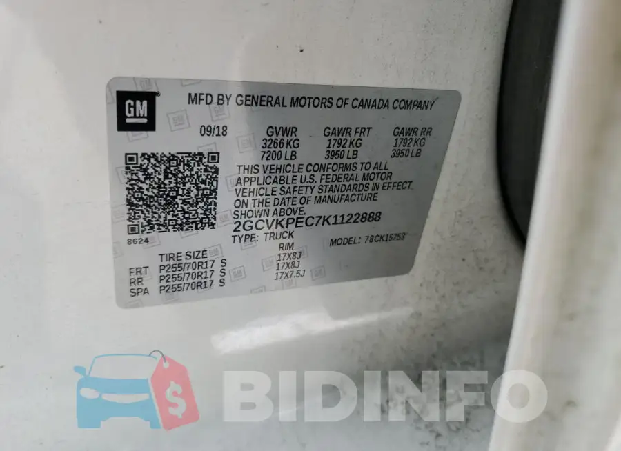 2GCVKPEC7K1122888 Photo# 12