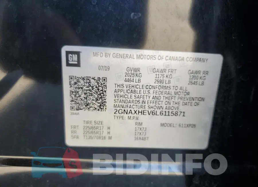 2GNAXHEV6L6115871 Photo# 13