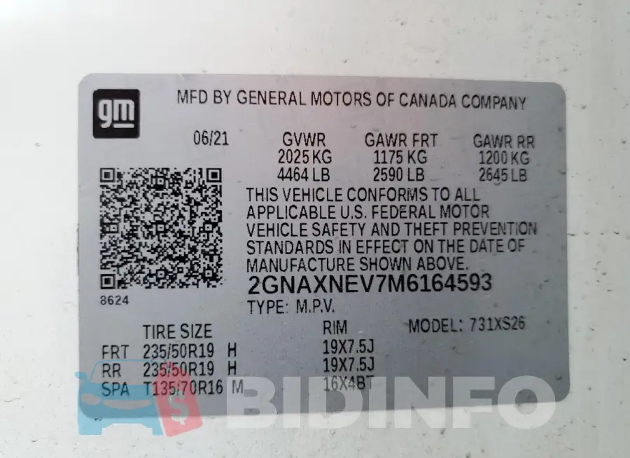 2GNAXNEV7M6164593 Photo# 13