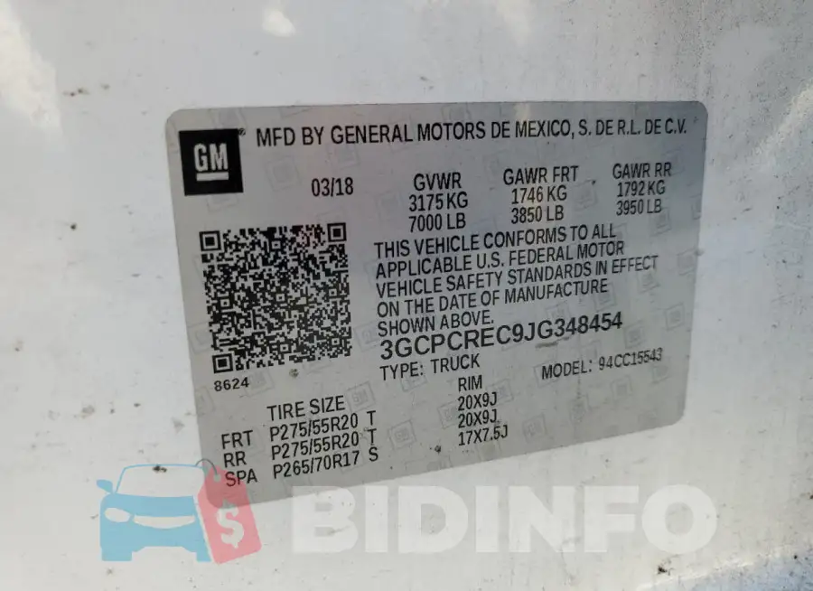 3GCPCREC9JG348454 Photo# 13