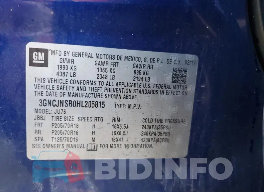 3GNCJNSB0HL205815 Photo# 13