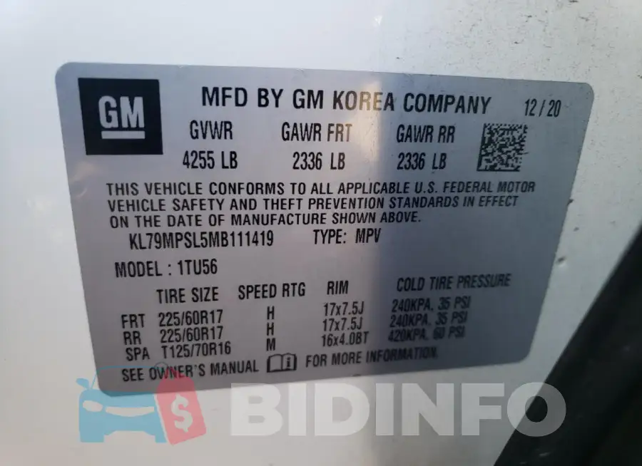 KL79MPSL5MB111419 Photo# 14