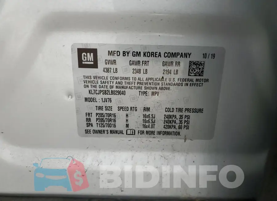 KL7CJPSB2LB029040 Photo# 12