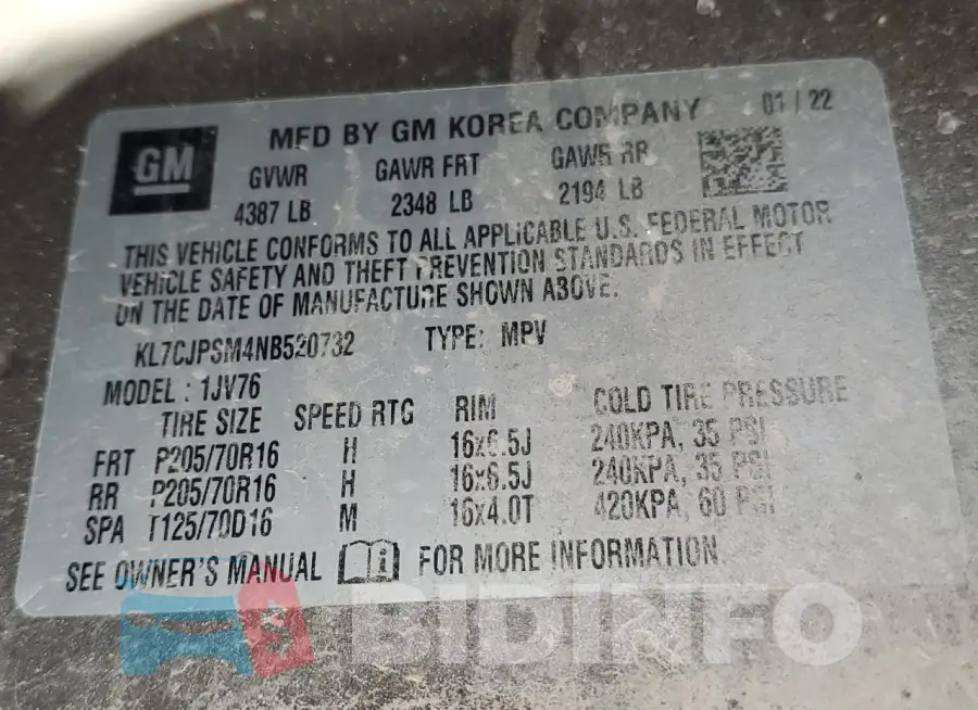 KL7CJPSM4NB520732 Photo# 12