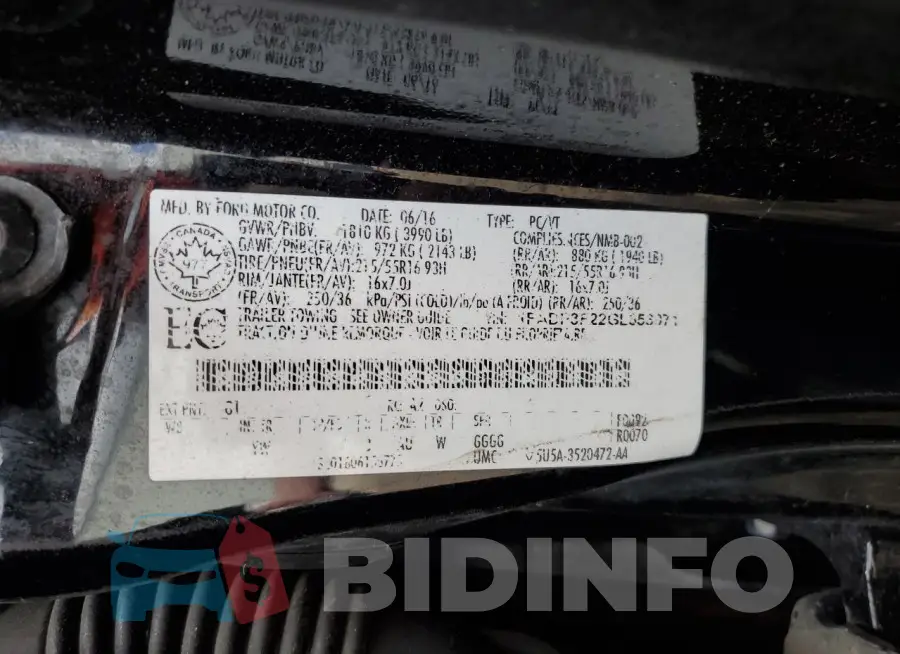 1FADP3F22GL353071 Photo# 12