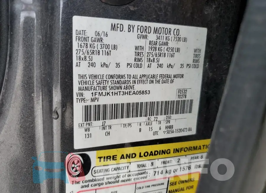1FMJK1HT3HEA05853 Photo# 13