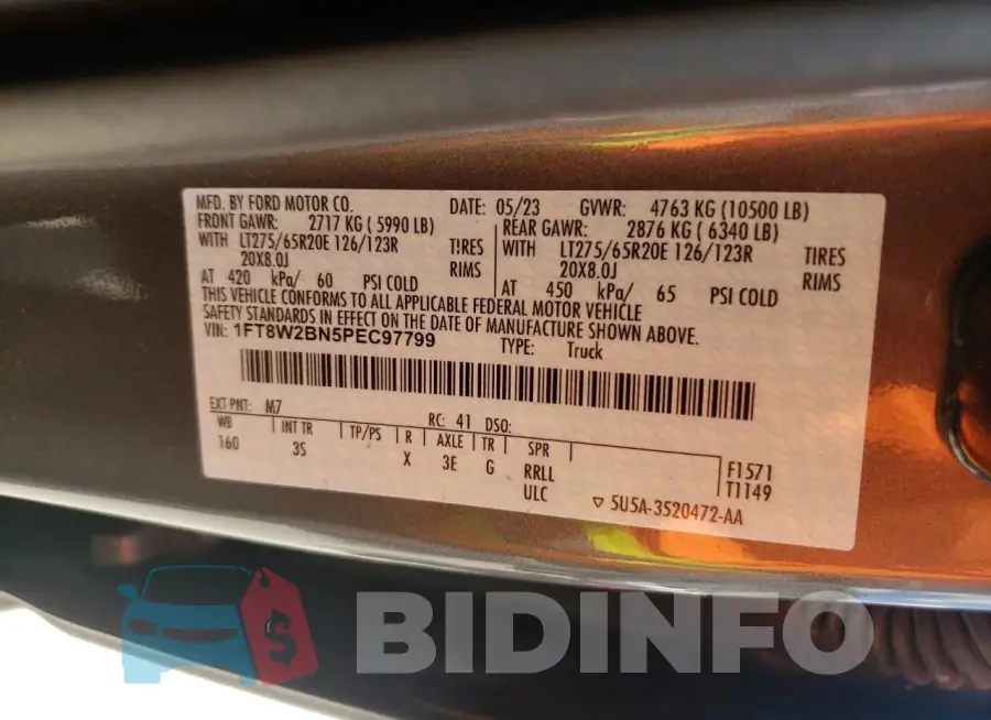 1FT8W2BN5PEC97799 Photo# 12