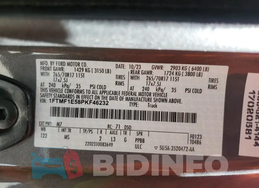 1FTMF1E58PKF46232 Photo# 13