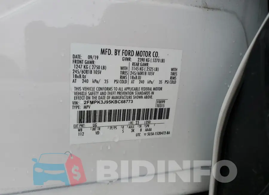 2FMPK3J95KBC68773 Photo# 13