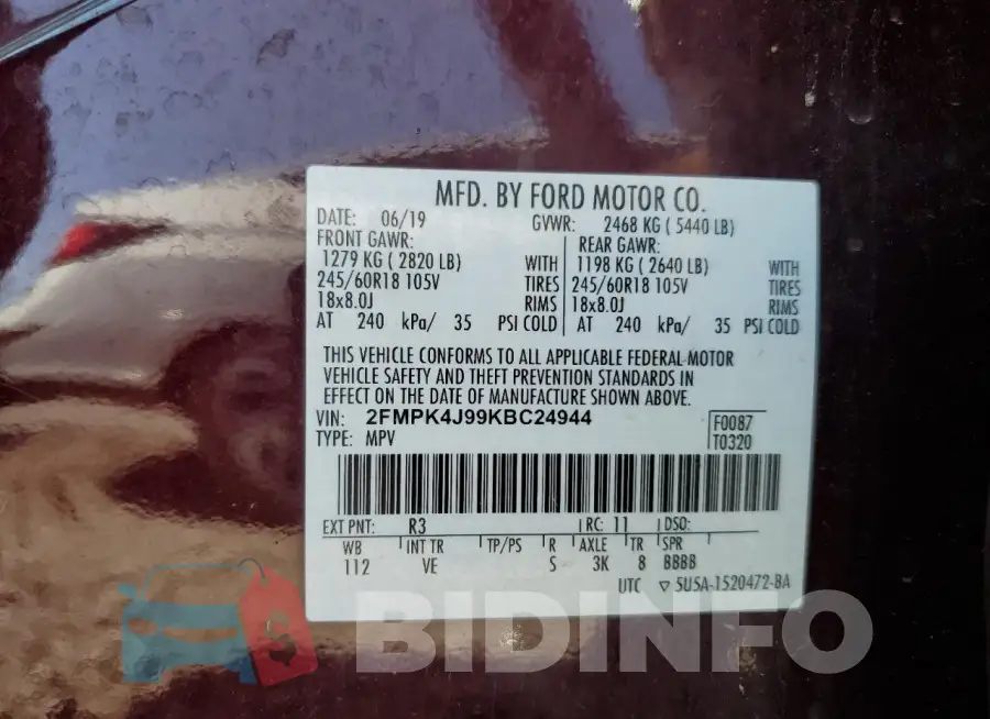 2FMPK4J99KBC24944 Photo# 13