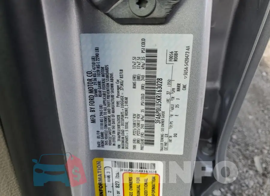3FA6P0LU5KR163028 Photo# 12
