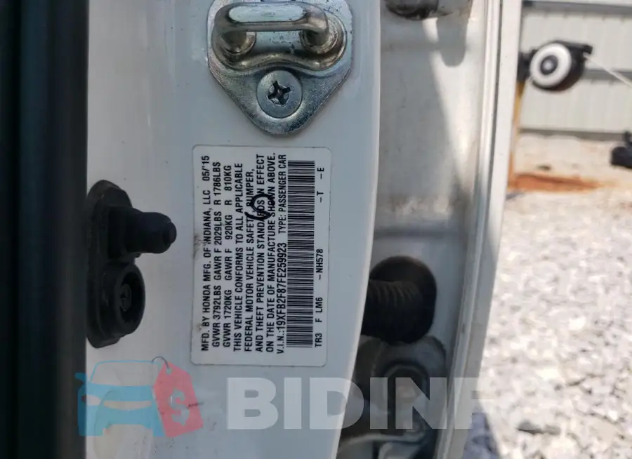 19XFB2F87FE259923 Photo# 12
