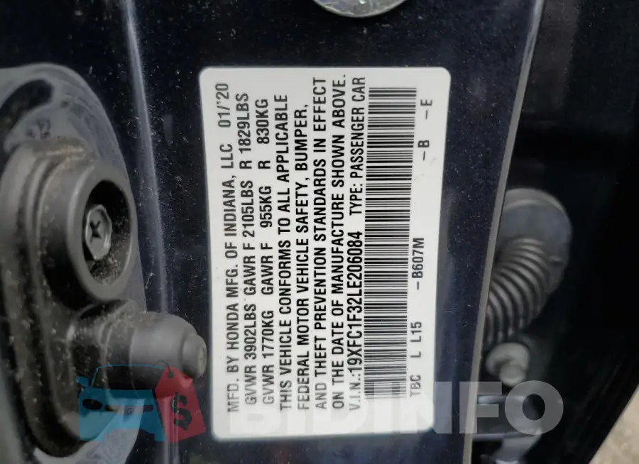 19XFC1F32LE206084 Photo# 12