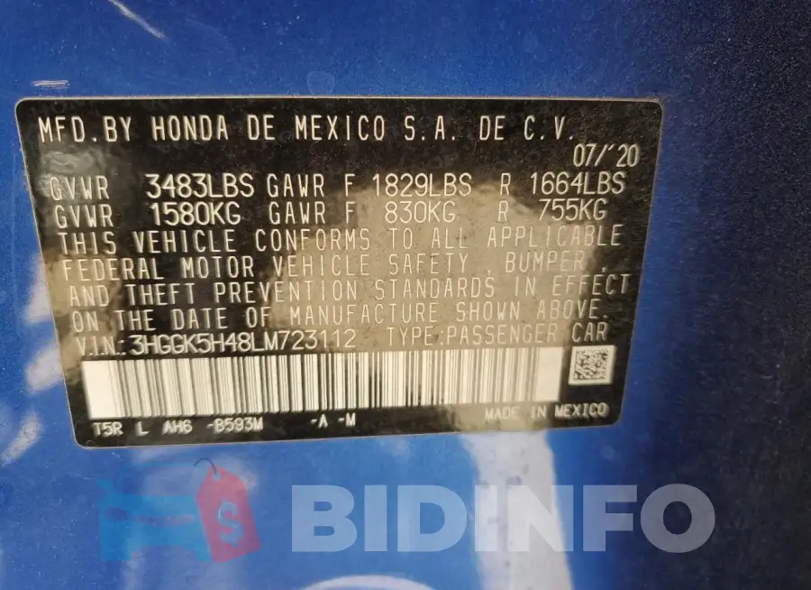 3HGGK5H48LM723112 Photo# 13