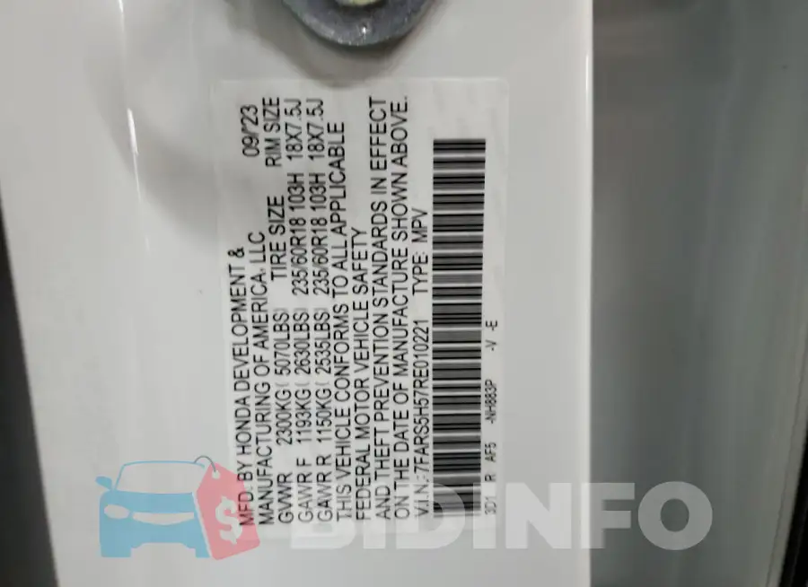 7FARS5H57RE010221 Photo# 14