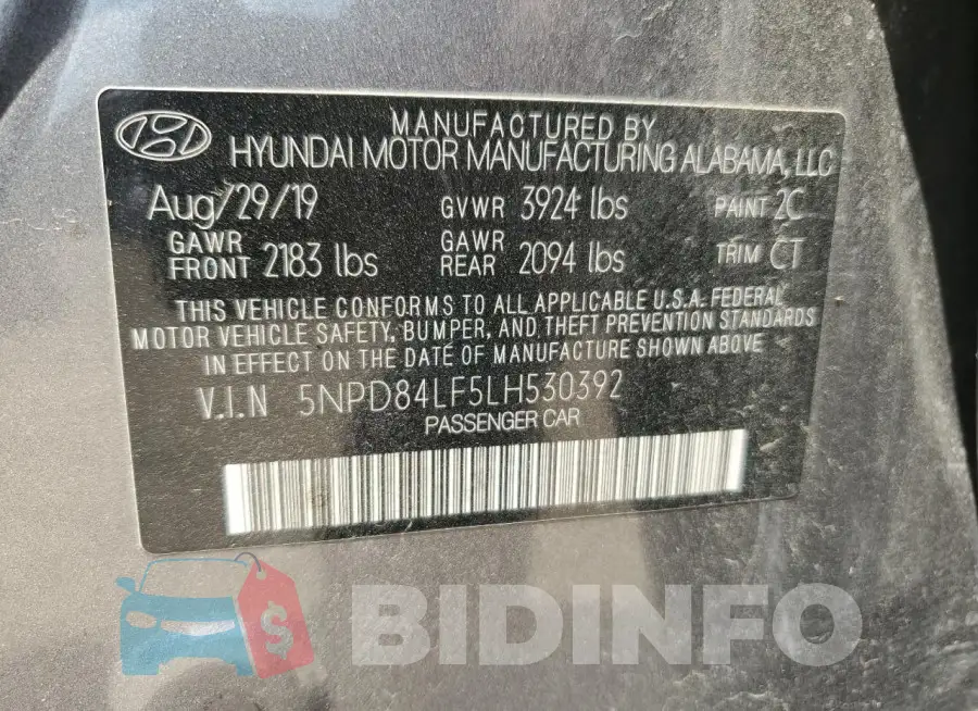 5NPD84LF5LH530392 Photo# 12