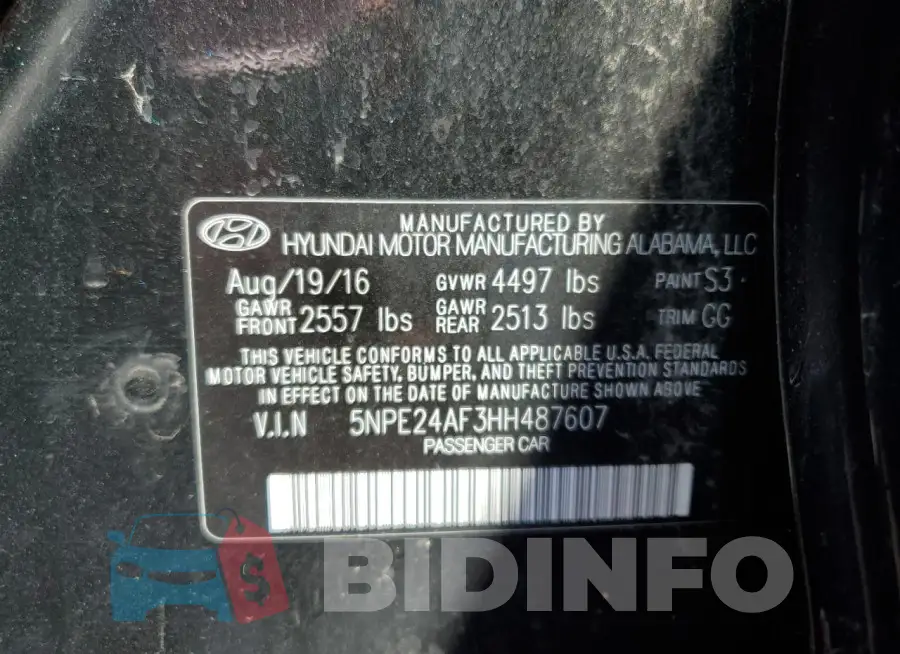 5NPE24AF3HH487607 Photo# 12