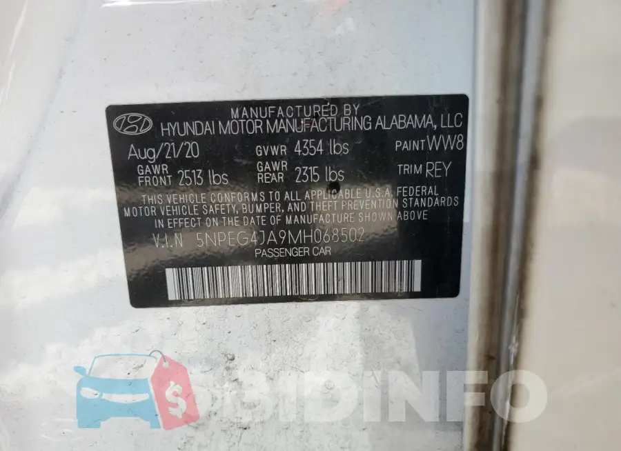 5NPEG4JA9MH068502 Photo# 12
