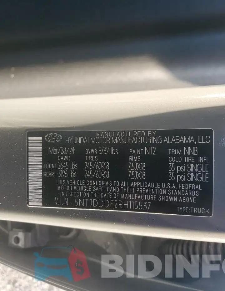 5NTJDDDF2RH115537 Photo# 12